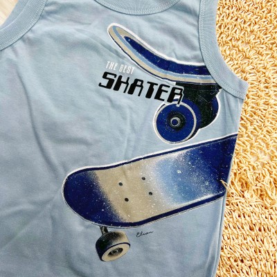 Conj. Regata The Best Skater e Bermuda - Azul e Preto